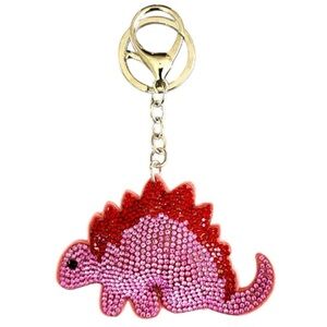 Pink Dinosaur Keychain